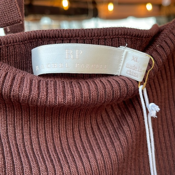 Rachel Parcell - Brown Ribbed Sweater Midi Dress - Picture 11 of 16